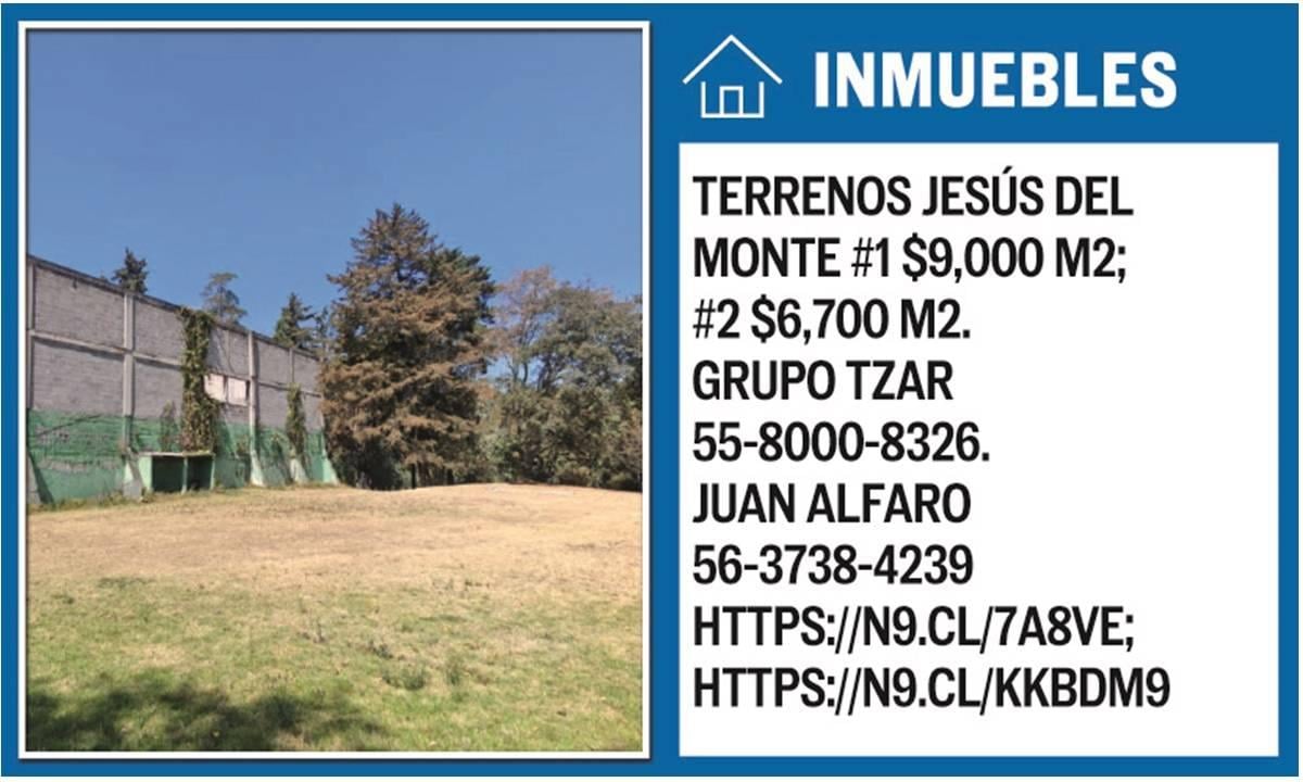 TERRENOS VENTA JESUS DEL MONTE