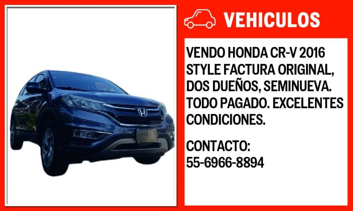 VENDO HONDA CR-V 2016 STYLE 